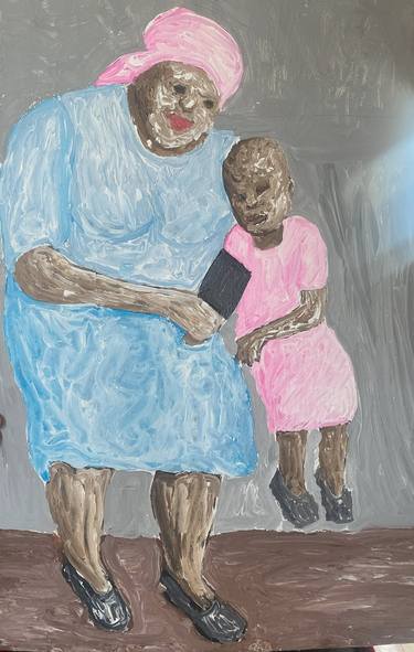 Original Figurative People Paintings by Nombeko Mafenuka