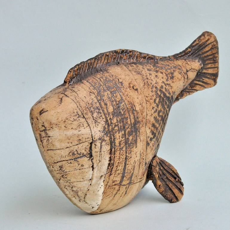 Original Fine Art Fish Sculpture by Boguslaw Dobrowolski