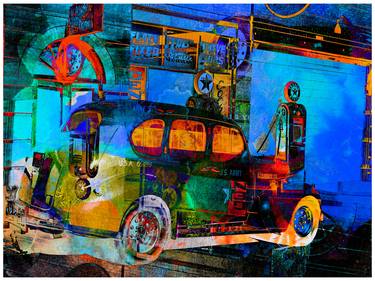 Print of Automobile Mixed Media by Todd B Hubbell