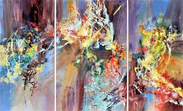 Original Abstract Expressionism Abstract Paintings by Ernestine Tahedl