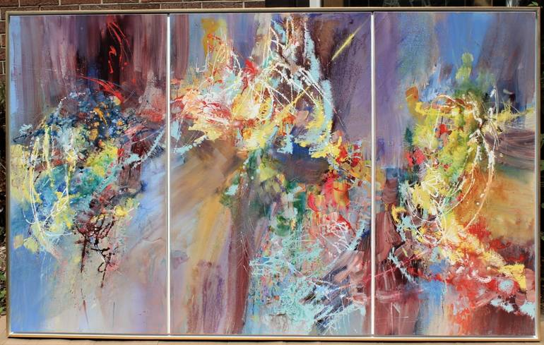 Original Abstract Expressionism Abstract Painting by Ernestine Tahedl