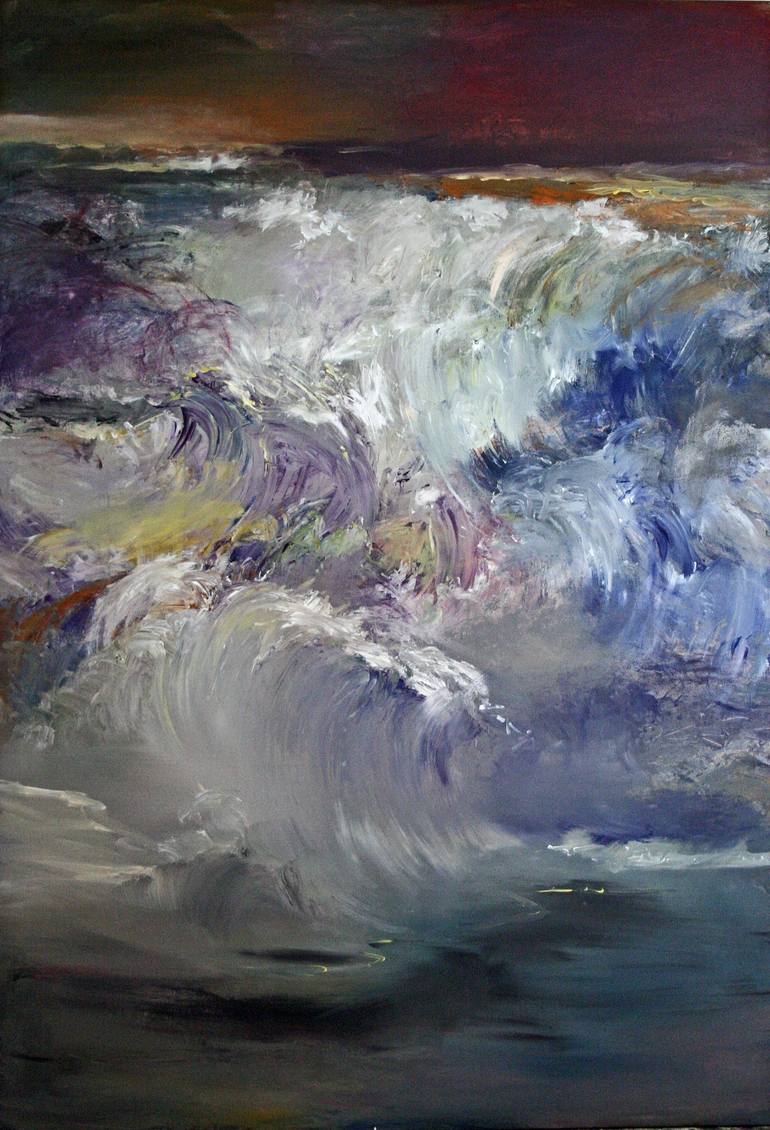 Original Abstract Expressionism Landscape Paintings by Ernestine Tahedl