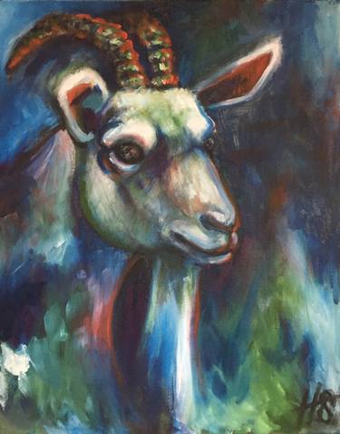 Original Abstract Animal Painting by Heather Slate-Quinlan