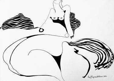 Original Abstract Erotic Drawings by Mary Raymond Black
