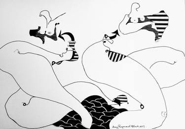 Original Abstract Expressionism Abstract Drawings by Mary Raymond Black