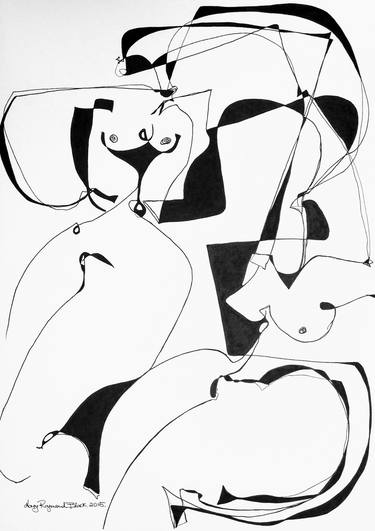 Original Abstract Expressionism Abstract Drawings by Mary Raymond Black