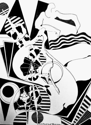 Original Conceptual Abstract Drawings by Mary Raymond Black