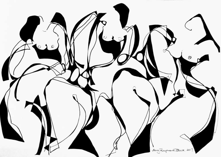 MY MOTHER SAID, I NEVER SHOULD. 2017 Original Drawing by mary raymond black