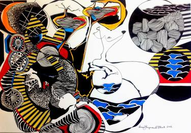 Original Conceptual Abstract Drawings by Mary Raymond Black