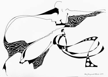 Original Expressionism Abstract Drawings by Mary Raymond Black