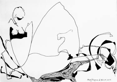 Original Expressionism Abstract Drawings by Mary Raymond Black