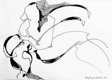 Original Expressionism Abstract Drawings by Mary Raymond Black