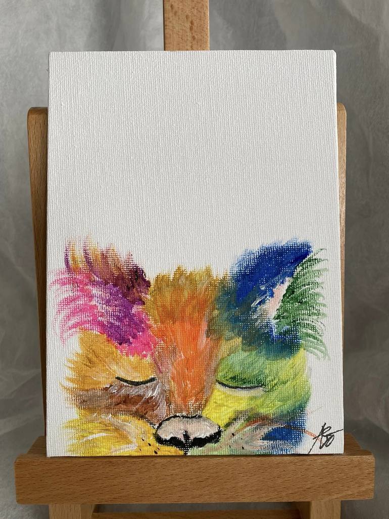 Original Abstract Animal Painting by Anezia Sanchez