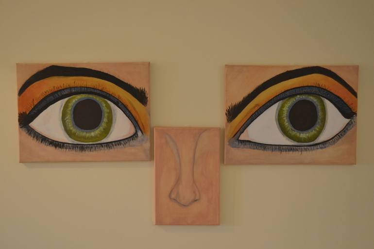 paintings of eyes with acrylic paint