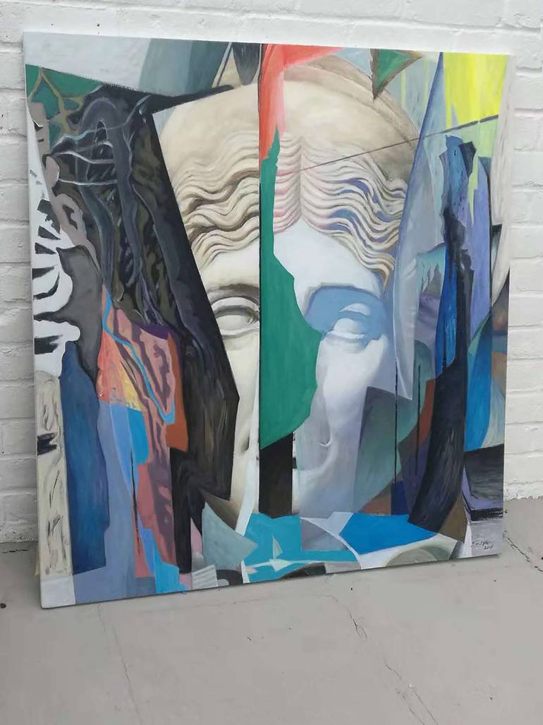 Original Abstract People Painting by J Tipler