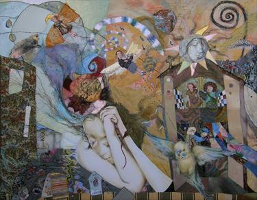 Original Art Deco Fantasy Collage by Olena Derda