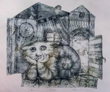 Original Fine Art Animal Printmaking by Olena Derda