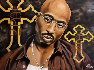 Tupac Shakur in Sepia Portrait thumb