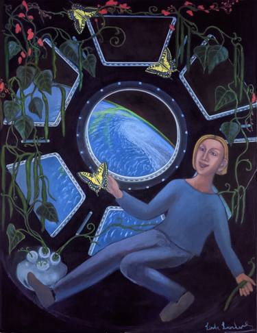 Original Figurative Outer Space Paintings by Linda Landers