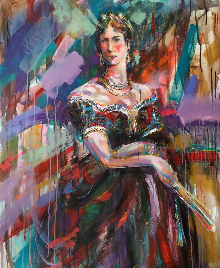 Print of Figurative Portrait Paintings by Antigoni Tziora