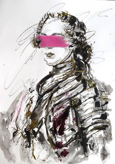 Original Abstract Portrait Drawings by Antigoni Tziora