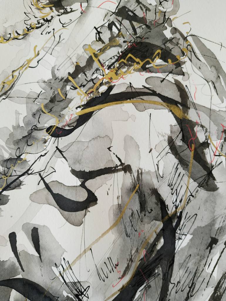 Original Abstract People Drawing by Antigoni Tziora