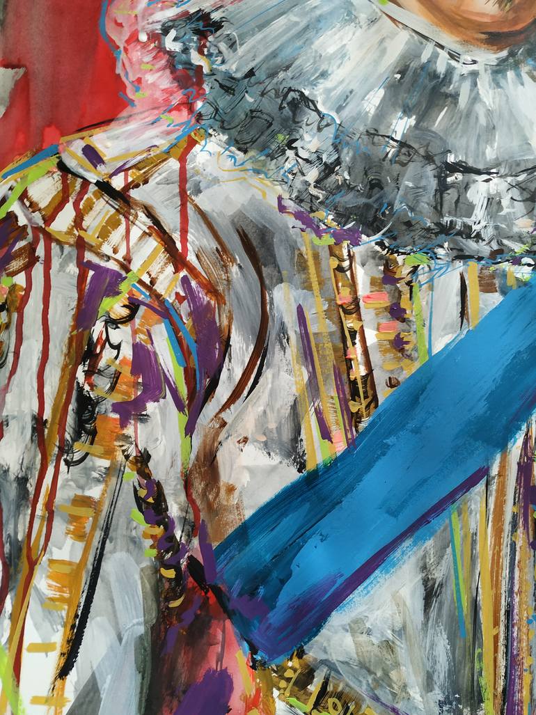 Original Abstract Expressionism People Painting by Antigoni Tziora