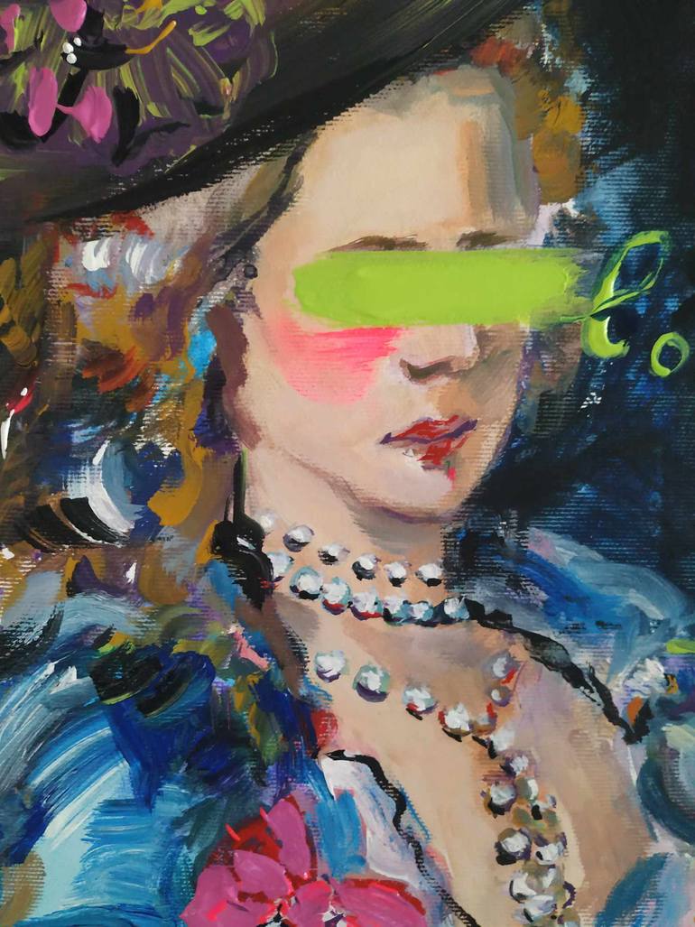 Original Abstract Women Painting by Antigoni Tziora
