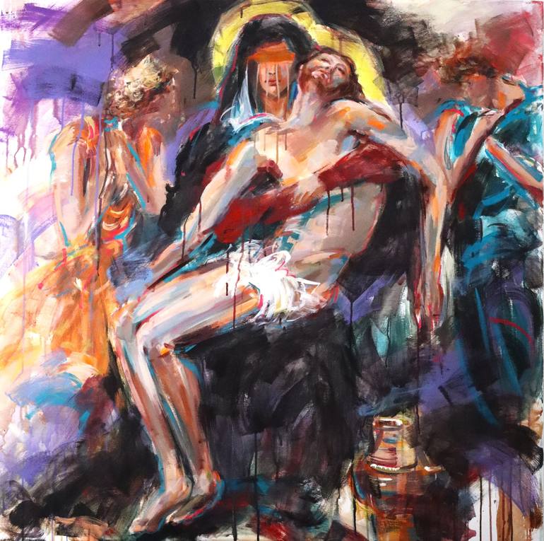 Original Abstract Expressionism Religion Paintings by Antigoni Tziora