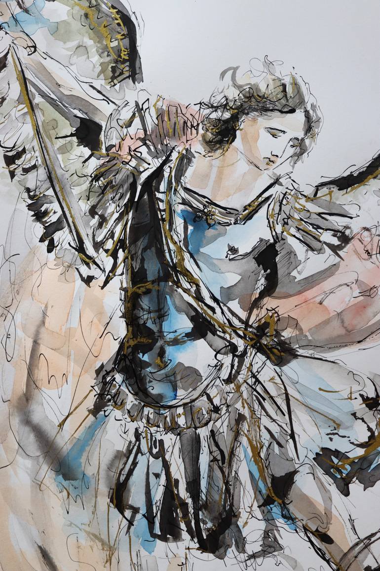 Original Neoclassicism Religion Drawing by Antigoni Tziora