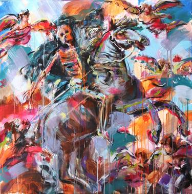 Original Abstract Expressionism Classical Mythology Paintings by Antigoni Tziora