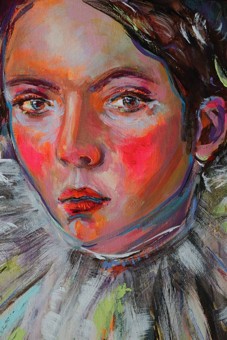 Original Expressionism Women Painting by Antigoni Tziora