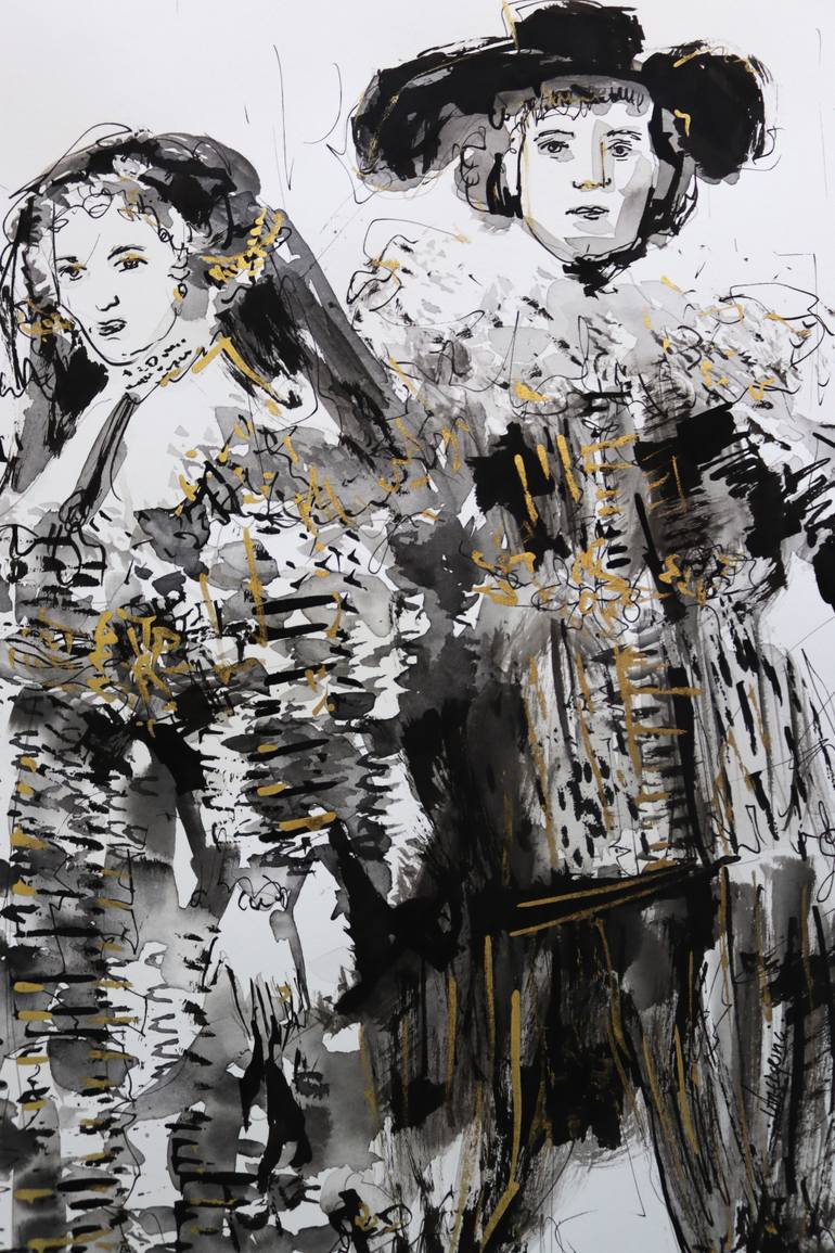 Original Expressionism Pop Culture/Celebrity Drawing by Antigoni Tziora