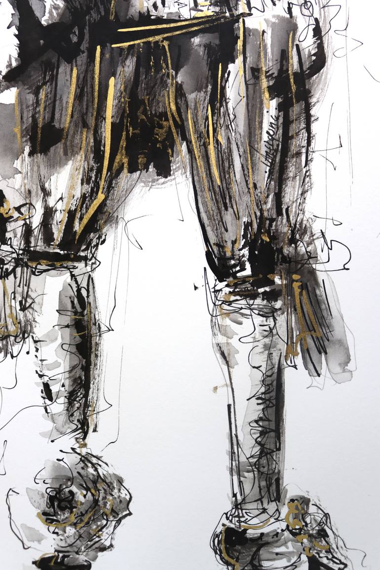 Original Expressionism Pop Culture/Celebrity Drawing by Antigoni Tziora