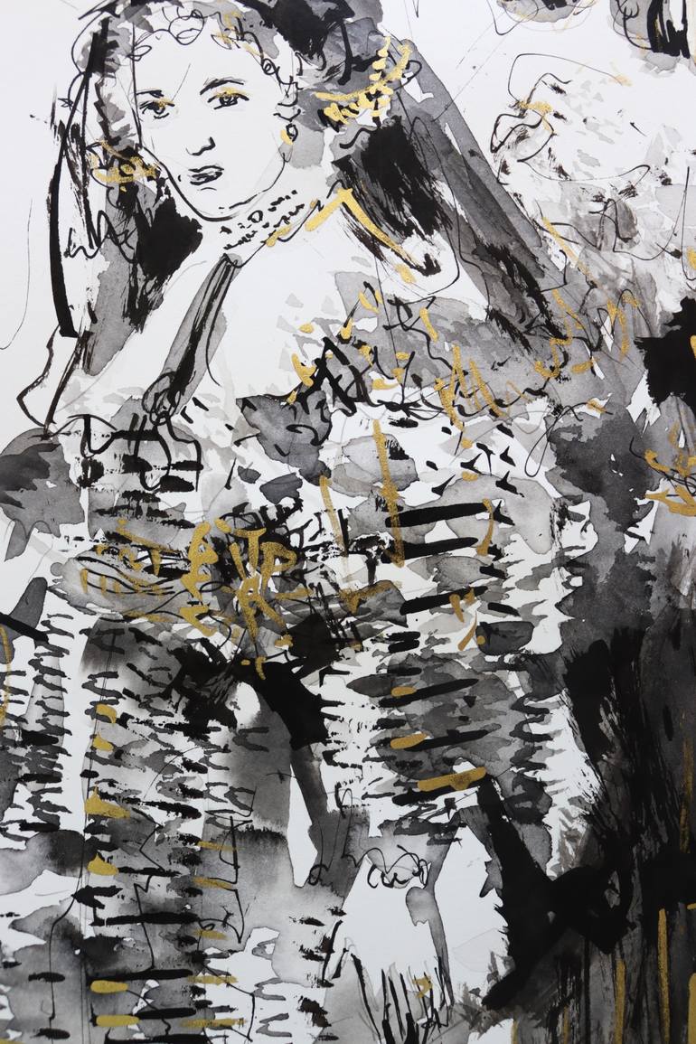 Original Expressionism Pop Culture/Celebrity Drawing by Antigoni Tziora