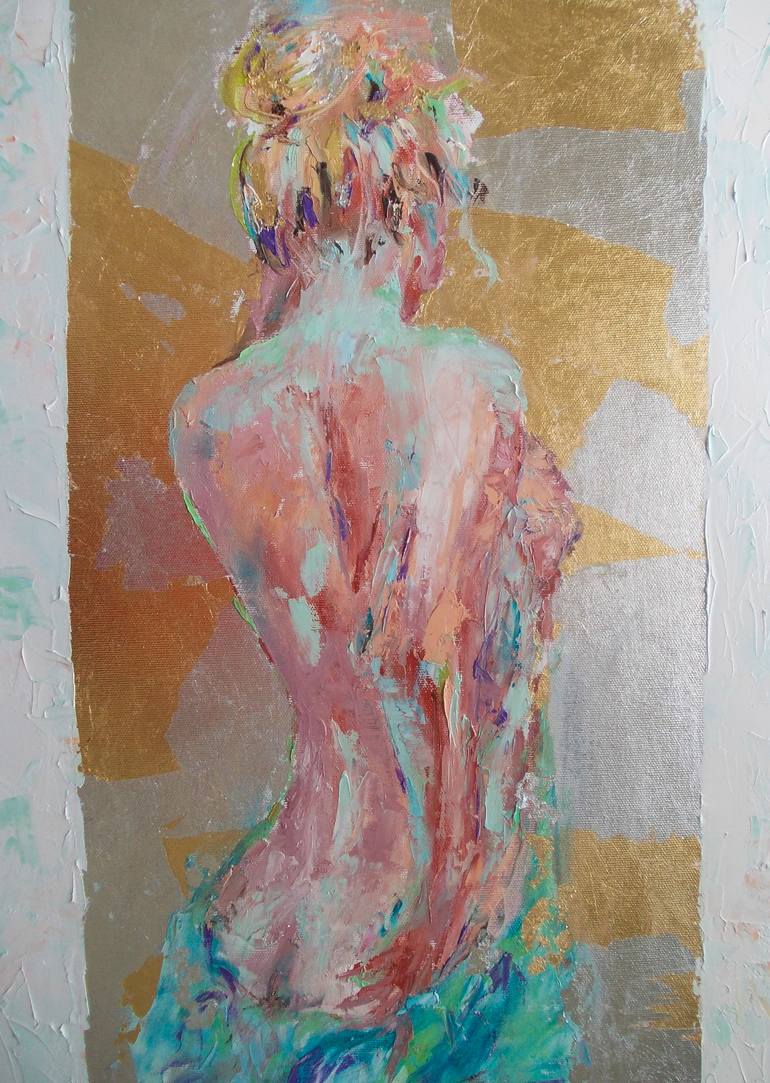 Original Figurative Nude Painting by Antigoni Tziora