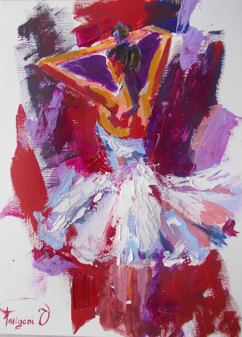 Ballerina Study on Paper Painting by Antigoni Tziora | Saatchi Art