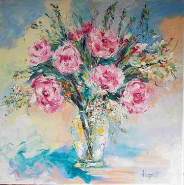 Original Impressionism Floral Paintings by Antigoni Tziora