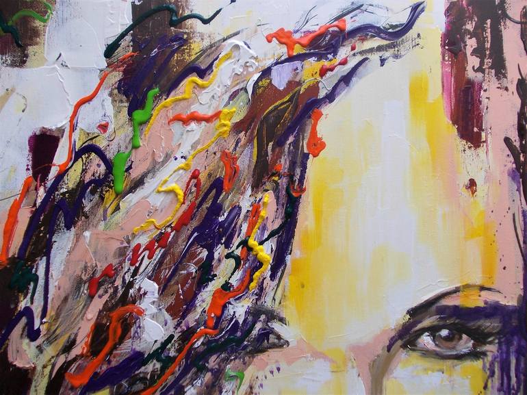 Original Abstract Portrait Painting by Antigoni Tziora