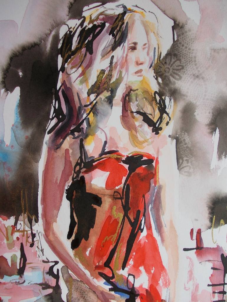 Original Abstract Women Painting by Antigoni Tziora