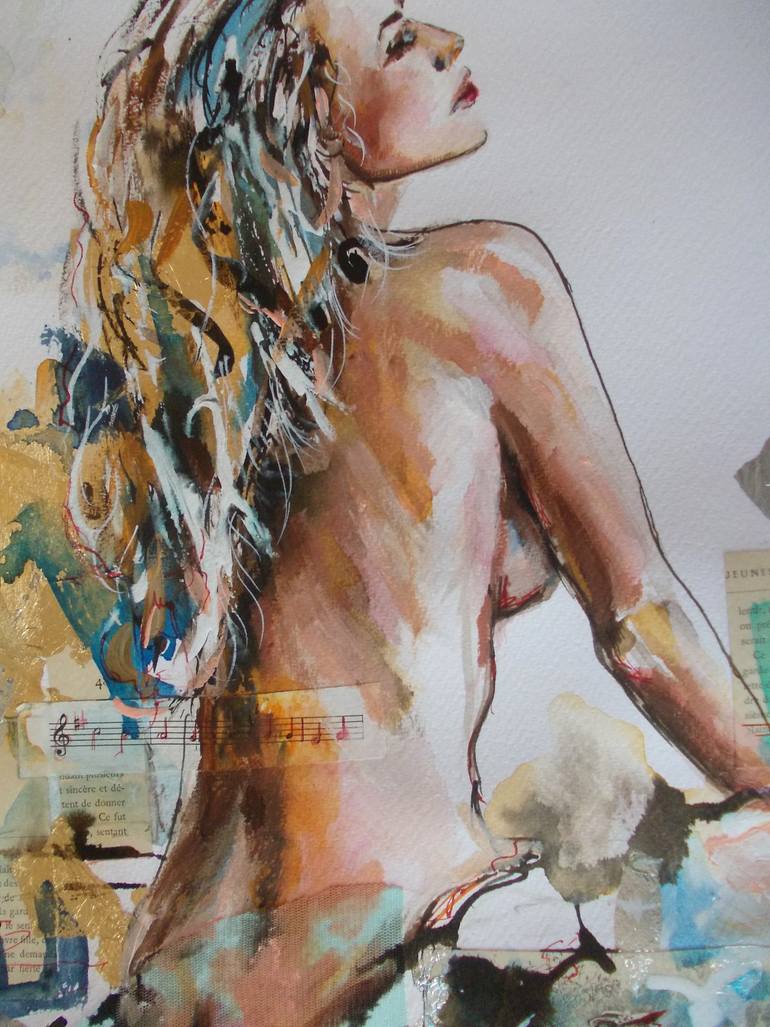 Original Impressionism Nude Painting by Antigoni Tziora