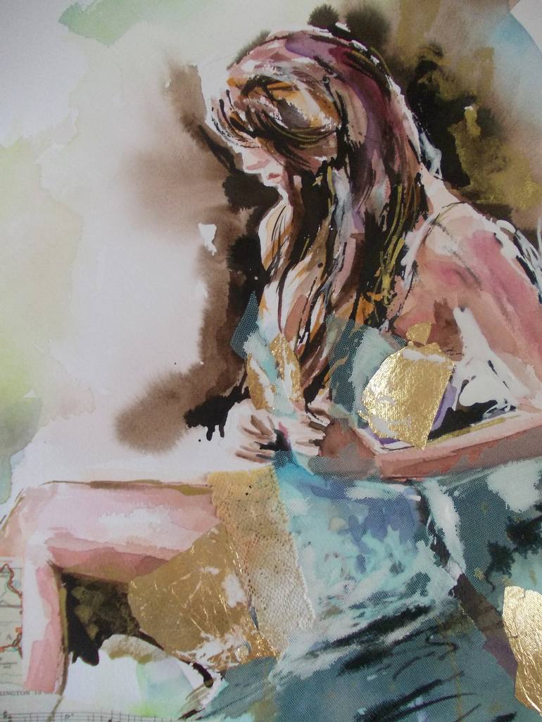 Original Impressionism Women Painting by Antigoni Tziora