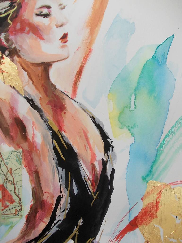 Original Impressionism Nude Painting by Antigoni Tziora