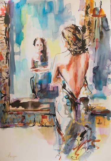 Print of Abstract Women Paintings by Antigoni Tziora