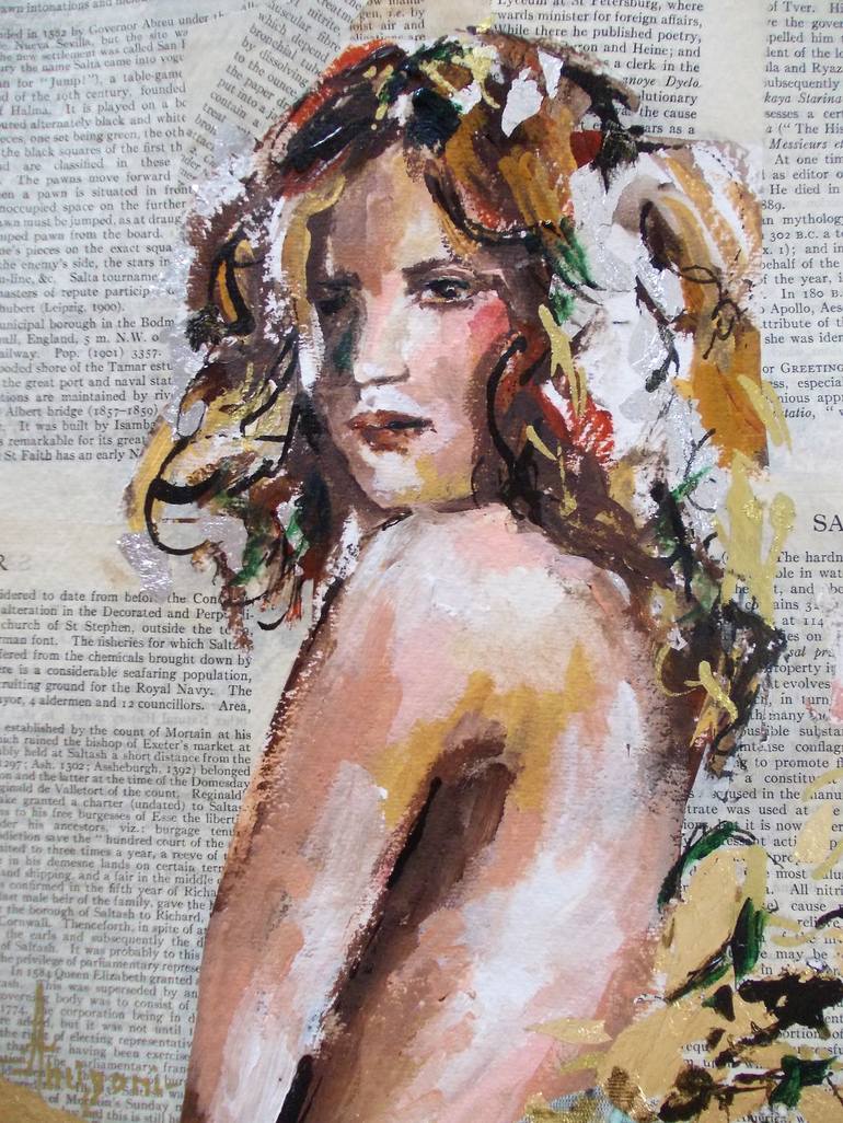 Original Impressionism Portrait Painting by Antigoni Tziora