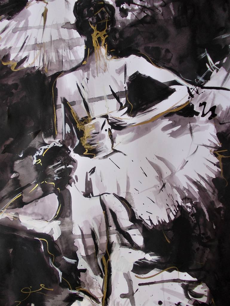 Original Modern Performing Arts Painting by Antigoni Tziora