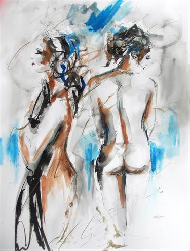 Original Abstract Nude Drawings by Antigoni Tziora