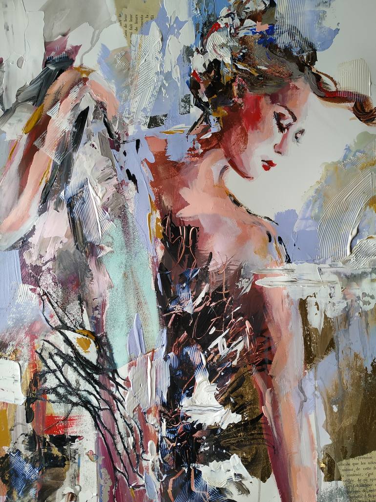 Original Impressionism Portrait Painting by Antigoni Tziora