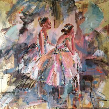 Dreamland-Ballerina Painting on Canvas thumb