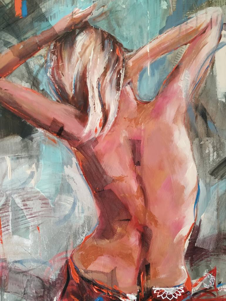 Original Abstract Nude Painting by Antigoni Tziora